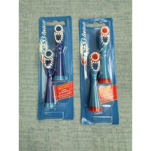 4 Crest Spin Brush Replacement Heads Blue & Red NEW